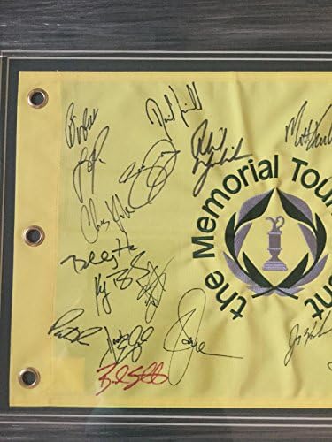 Memorijalni turnir Golf Zastava - 25 autograma-Framered-Lingmerth, Mickelson-JSA Letter COA