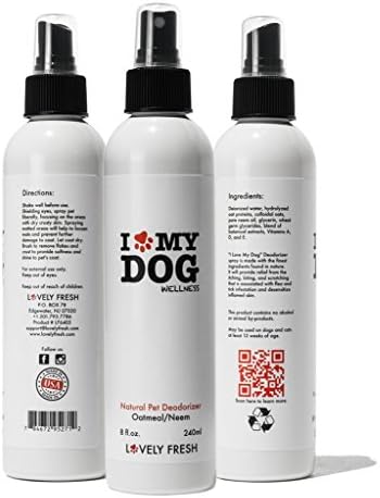 Lovely Fresh sprej za dezodorans za pse, sav prirodni proizvod za njegu zobenih pahuljica i Neema, održavajte svog psa svježim i slobodnim