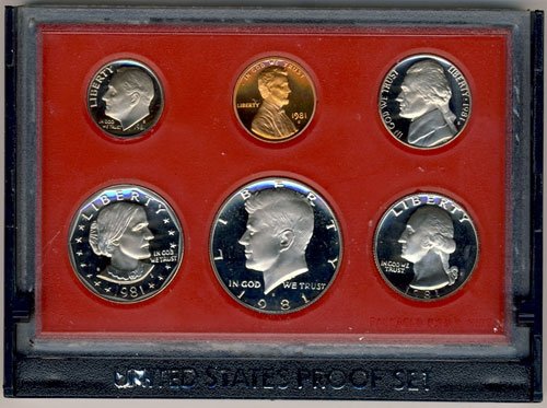 1981 S Clad Otporni 5 novčić postavljen u originalnom vladinom pakiranju