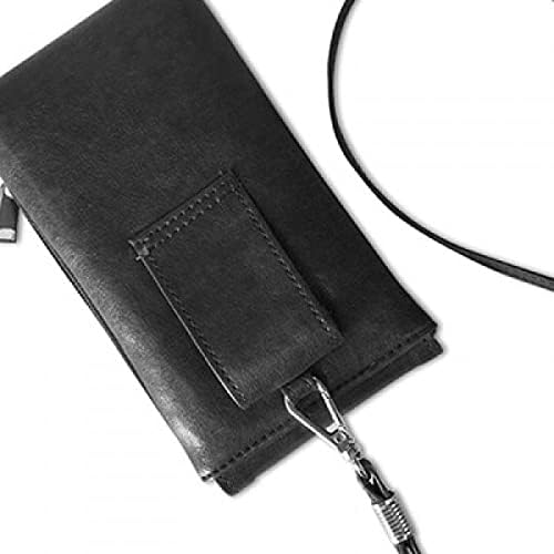 Siva S Art uzorak Telefon novčanik torbica Viseća torbica za mobilne uređaje Crni džep