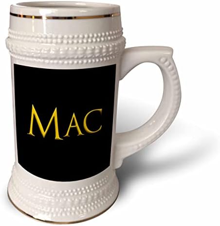 3Droza MAC poznati ime beba u SAD-u. Žuta, crna šarm poklon - 22oz Stein šolja