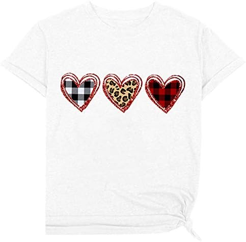Neartime Valentine Day Shirt za žene Volim grafički kratki rukav T Shirt Casual o-izrez Tees Tops