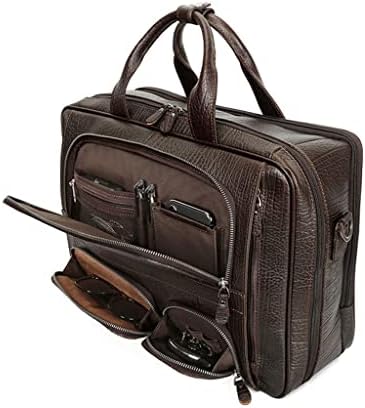 Wykdd muške kožne torbe za poslovno putovanje poslovno putovanje ručica 15,6 inča računarska torba