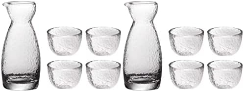 Hemoton japanski dekor 2sets japanske čaše naočale i poklone sa čajnicima ili dekanterom tokkuri poslužitelji zaljubljeni za ljubitelje