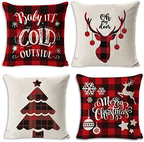 Božić posteljina zagrljaj Pillowcar kutija Santa jastuk rukav Sofa Jastuk jastuk Sofa Sofa 18x18 inčni Bulk jastučnice pamuk