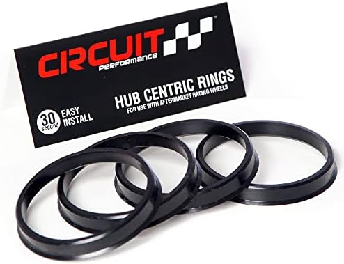 Circuit Performance Centrični prstenovi - 87.1 do 78.1 Crna najlonska Hubrings - Kompatibilan je sa Chevy 1500 Yukon Escalade Savana