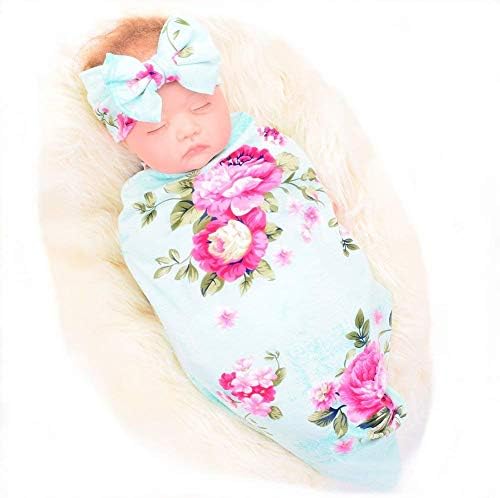 Galablomer novorođenče prijem pokrivač pokrivača za glavu za glavu cvijet za bebe swaddle prima deke