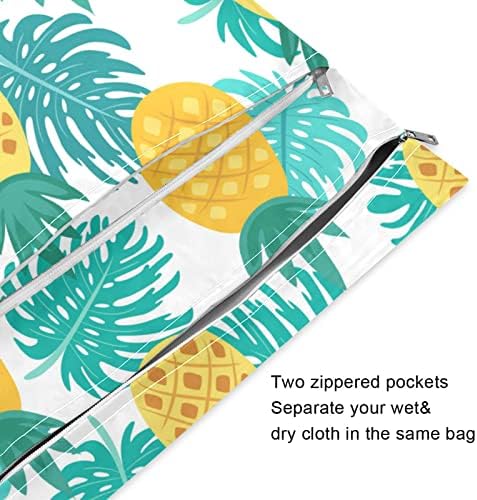 Xigua ananas dlana vodootporna mokraća torba za platnu pelenu koja se može zamijeniti mokre suhim kesicama sa 2 džepa sa zatvaračem