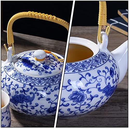 Keramički čaj od keramičkog čajnika Vintage posluživanje čajnika: retro japanski porculan čajnik sa ručkom keramičkom čajnom čajnom