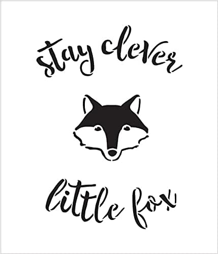 Ostanite Clever Little Fox - Zakrivljena scenarija - Word Art šablon - 18 x 19 - STCL1768_5 - od Studior12