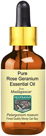 Devprayag Cure Rose Geranium eterično ulje sa staklenim parom destiliranim parom 100ml