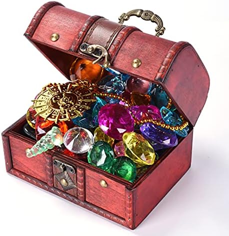 Hercugifts kutija za grudi s blagom Antikna dekorativna ostava nakit Organizator displeja kutija za uspomenu kućna dekorativna kutija