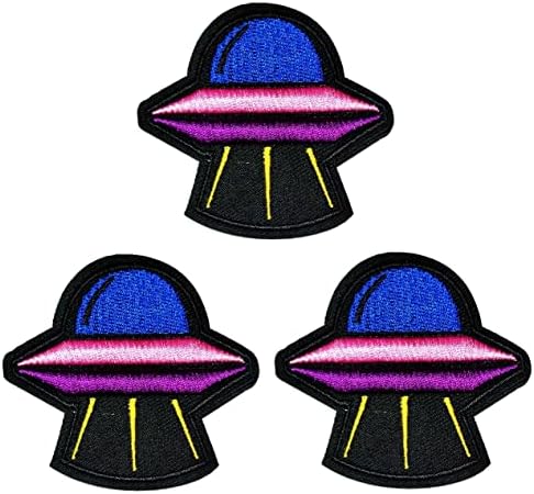 Kleenplus 3kom. UFO svemirski Univerzum crtani film Djeca Djeca Patch naljepnica Craft zakrpe DIY aplikacija vezeni šivati gvožđe