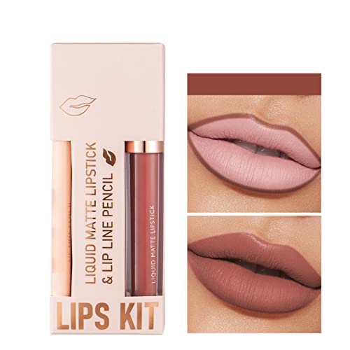 Non Stick Cup Lip Gloss Lipliner kombinovani Set ruž za usne Velvet Lipliner integrisani vodootporni i izdržljivi sjaj za usne Set