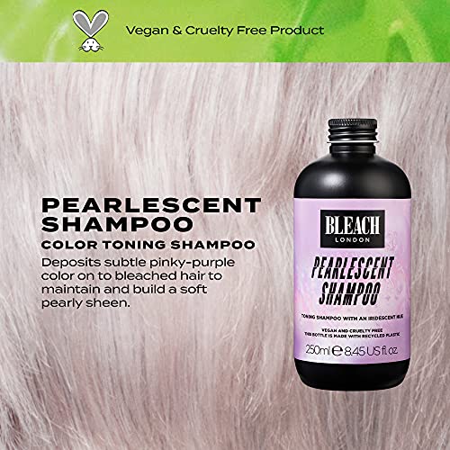 Bleach London Pearlescent šampon-visoko pigmentirano ružičasto-ljubičasto sredstvo za ispiranje, Vegan, bez okrutnosti, čisto zaštićeno