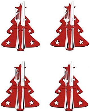 Muised 4kom novi Božić drvo pribor za jelo i viljuška Cover Tabela dekoracija noćna mora prije Božića dekoracije božićno drvo ukrasi