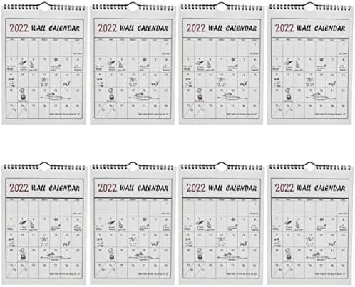 Nuobesty mini notepad 8 Pakov zidni kalendar 2022, kalendari 2021-2022 Mjesečni kalendar 2022 Akademski zidni kalendar zidni zidni
