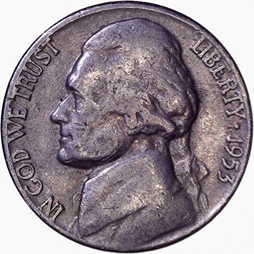 1953 D Jefferson Nickel 5c vrlo dobro