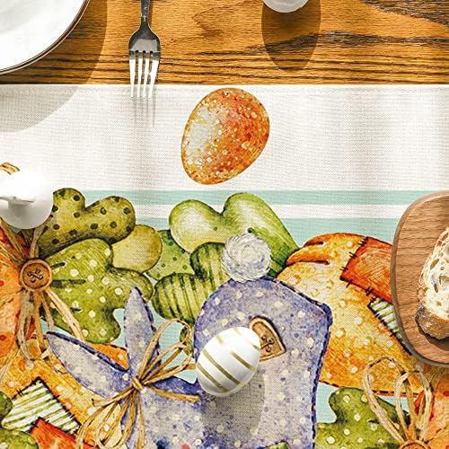 Artoid Mode zeko zec šargarepa jaja tačka Uskršnji trkač stola, praznično proljeće kuhinja trpezarijski sto dekoracija za Kućni dekor