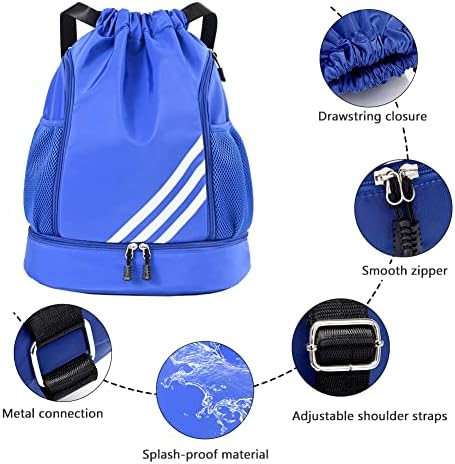 Direktor ruksaka Sportska gym torba sa odjeljkom za obuću, vodootporna vučna vrećica za stražnju torbu za muškarce