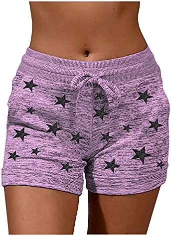 Comfy Žene izvlačenje mekano počinje tiskane kratke hlače i aktivne odjeće i sa džepovima joga hlače za žene plus veličine žene
