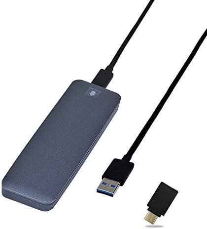 ADWITS Godo 10Gbps eksterni aluminijumski NVMe PCIe SSD kućište bez alata, USB 3.2 Gen 2 UASP SuperSpeed+ to M. 2 Adapter za PCIe-bazirani