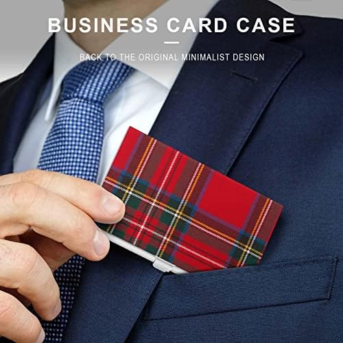 Crveni Tartan dizajn držač poslovne lične karte Silm Case Professional metal Name Card Organizator džep