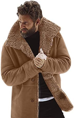 Fsahjkee Hladni zimski kaput za muškarce Fuzzy Sherpa jakna Zip up colt fleece stalak ovratnik dugih rukava zimska ležerna topla bluza