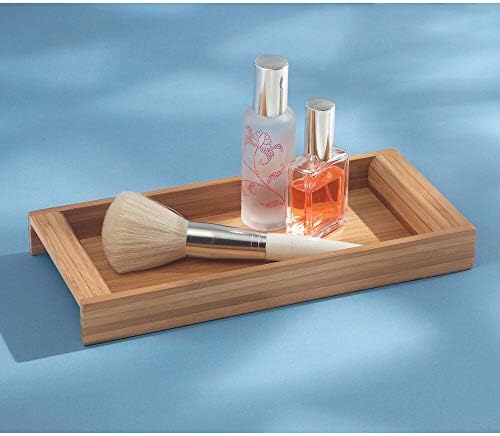 iDesign Formbu bambusov ormarić za umivaonik za gornji poslužavnik za četke za šminkanje, maramice, svijeće, sapun, ručnike za ruke,