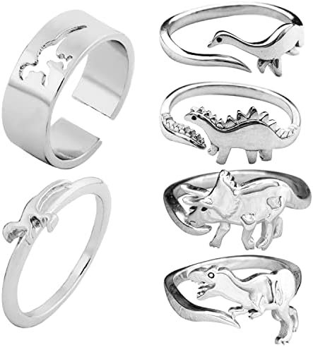 Inenimartj prstenovi dinosaurusa, slatki Stegosaurus Tyrannosaurus i Triceratops podesivi prstenovi za tinejdžere djevojčice, poklon