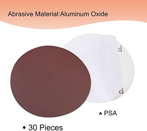 Uxcell 5-inčni PSA brusni disk aluminijski oksid ljepilo sa brusnim papirom 400 grit 30 kom