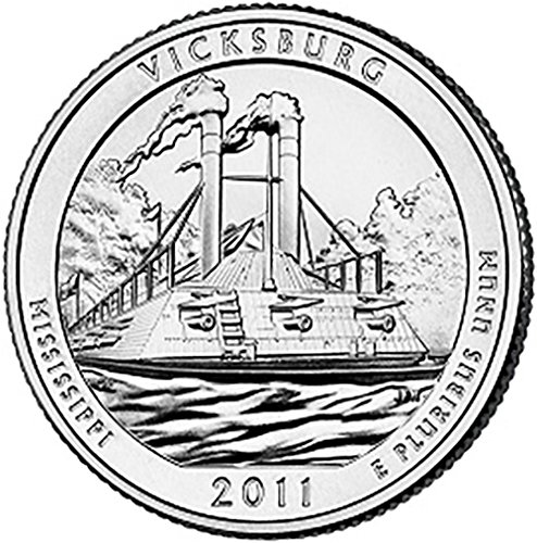 2011 s srebrni dokaz Vicksburg Mississippi National Park NP četvrti izbor Neprirugirano američko metvica