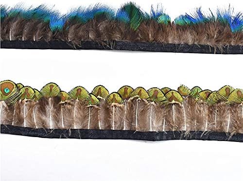 Ttndstore rijetka traka od paunovog perja širina ukrasa 5-6cmDIY pero za zanate / suknju/vjenčanicu dekoracija dodatna oprema Plumes-34443