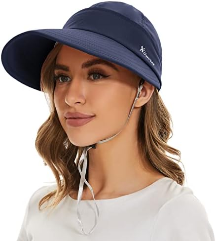 Komorebi Sunčani šeširi za žene široki pod 2 u 1 zip-off vizira Pakiranje UV zaštite sunčevo vizir šešir