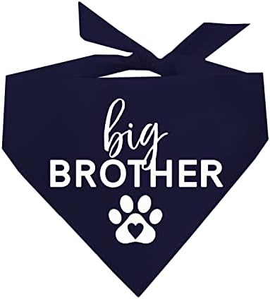 Big Brother Heart Paw Matching Family Triangle pas Bandana za pse