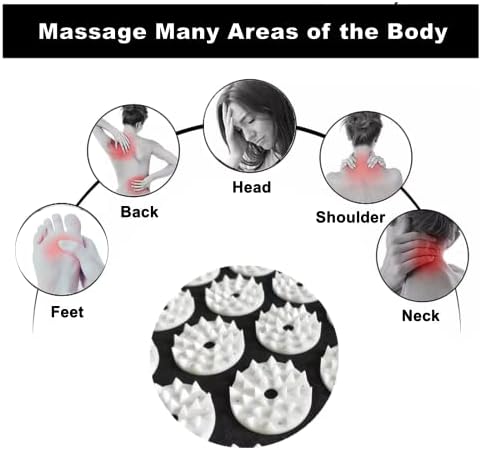 Akupresurni masažni jastuk akupunkturni masažer za ublažavanje bolova u leđima, Crna