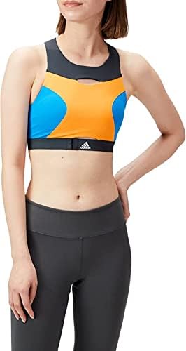 Adidas ženska powerImpact luxe trening srednje podrške grudnjaci, narandžasti rush / svijetlo plava / ugljik
