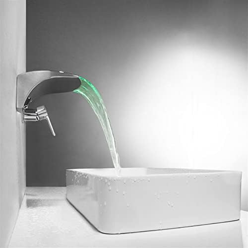 Sahroo slavine, sudoper Chrome LED slavina za kupatilo, slavina miksera za mesing zid, slavina s jednim ručicama, slavine za vodu