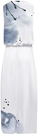 ADSSDQ haljine za žene 2023 casual ljetna modna haljina struka elastične struke cvjetni ispis patchwork proret seksi haljina