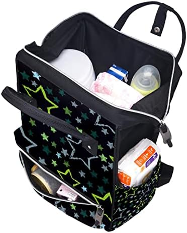 Zelene plave zvijezde tamne pozadine bager ruksak ruksak za dijete nazivne torbe za promjenu multi funkcije Veliki kapacitet putna