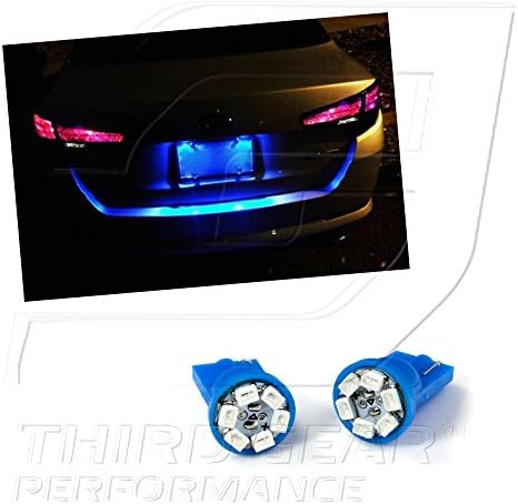 TGP T10 BLUE 6 LED SMD Licencne ploče Wedge Svjetlosni žarulje par 2006-2011 Kompatibilan je sa Chevrolet HHR