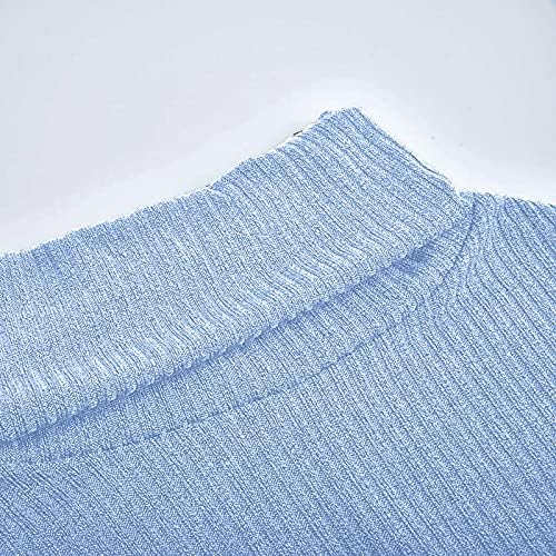 Ženski džemperi 2023 Dugme za pulover Turtleneck, dugih rukava, pleteni džemper vrpce