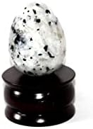 Jet Natural Crystal Rainbow Moonstone Gemstone Egg 45-50 mm Ručni isklesan kristalni oltar zacjeljivanje duhovnog čišćenja duhovne