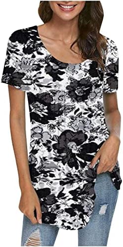 Ženski vrhovi Trendi Havajske majice 2023 Flowy Ležerne prilike Sakrij trbuh Tunic Top Bohemian Pleased bluza na plaži