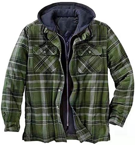Muška jakna s dugim rukavima Sherpa jakna s dugim rukavima prekrivana jakna od flanela s kapuljačom 01