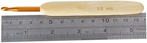 Set kukica za heklanje Premium bambusova ručka igle za heklanje glave glinice za ergonomsko pletenje 2,5 mm-6,0 mm 8 kom.