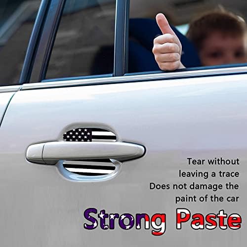 4pcs naljepnica za vrata automobila, američka zastava zaštitni štitnik za vrata automobila, ne-označavajući auto ručka vrata zaštitni
