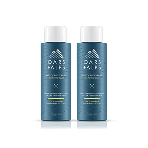 Vesla + Alps Muška hidratantna sredstva za pranje tijela i lica, njega kože infuzirana vitaminom E i antioksidansima, bez sulfata,