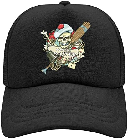 JVAN Trucker Hat Muškarci Ribolov crne kape za muškarce Trendy Trucker Hats Masterr Baiter Brzi suhi dječaci kamiondžija