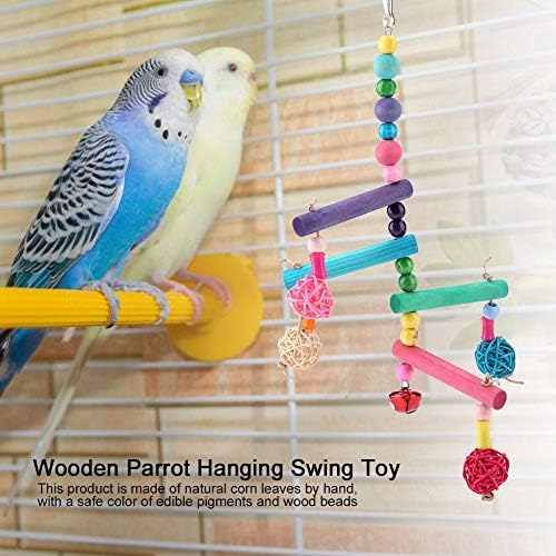 Ptičje igračke Prirodni drveni papagaj viseći ljuljačku igračku pogodnu za srednje i male papagaje i ptice